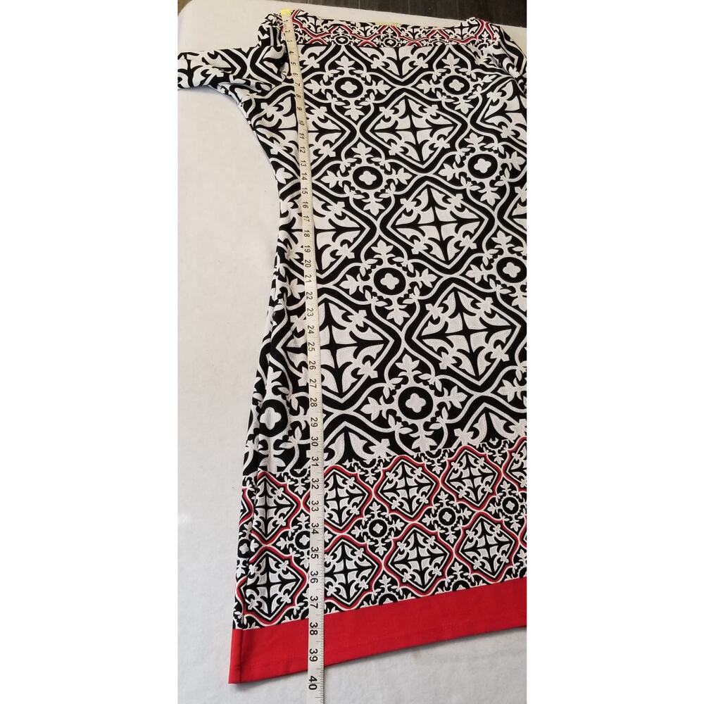 Haani Geometric Print Sheath Dress, Size L - Picture 8 of 9